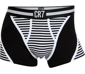 Phantom Black and Moon White Stripe Playboy Short