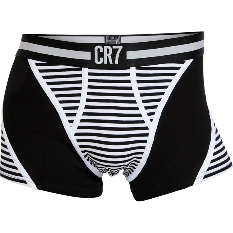 Phantom Black and Moon White Stripe Playboy Short