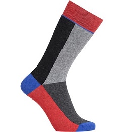Black Red Tri Sock